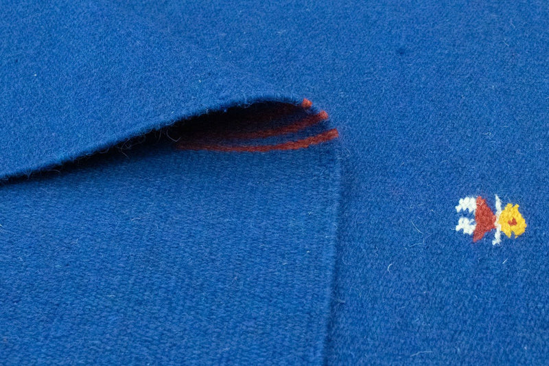 Dywan Kelim - modny - 180 x 120 cm - niebieski