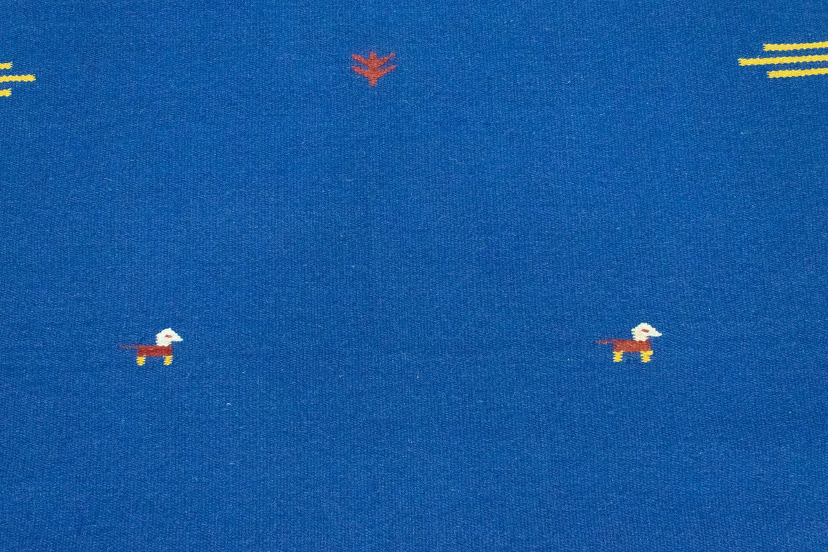 Dywan Kelim - modny - 180 x 120 cm - niebieski