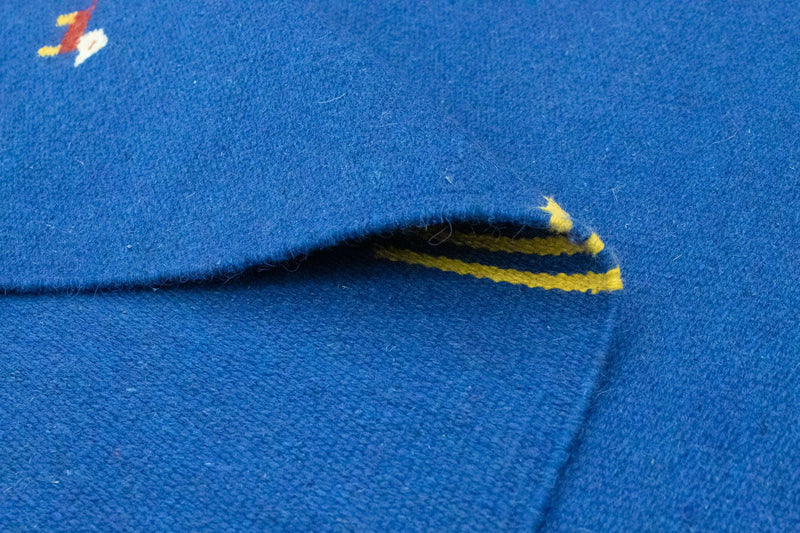 Dywan Kelim - modny - 180 x 120 cm - niebieski