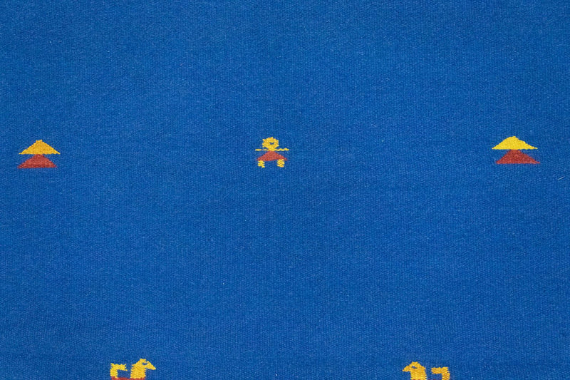 Dywan Kelim - modny - 180 x 120 cm - niebieski