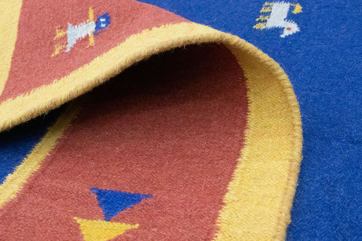 Dywan Kelim - modny - 200 x 140 cm - niebieski