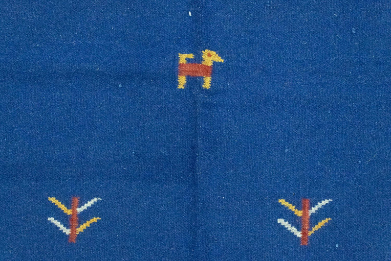 Dywan Kelim - modny - 200 x 140 cm - niebieski