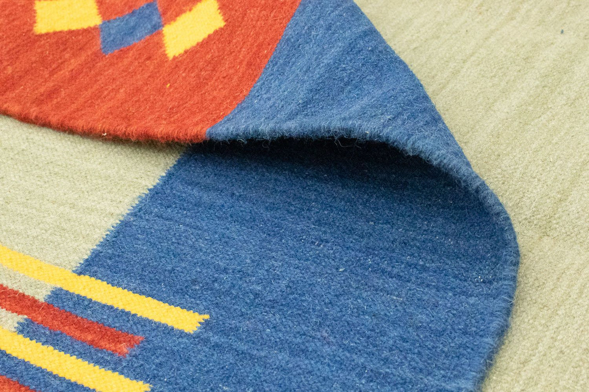 Dywan Kelim - modny - 300 x 200 cm - zielona