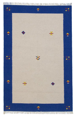 Dywan Kelim - modny - 180 x 120 cm - beżowy