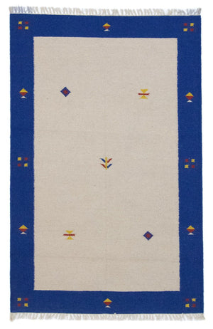 Dywan Kelim - modny - 180 x 120 cm - beżowy