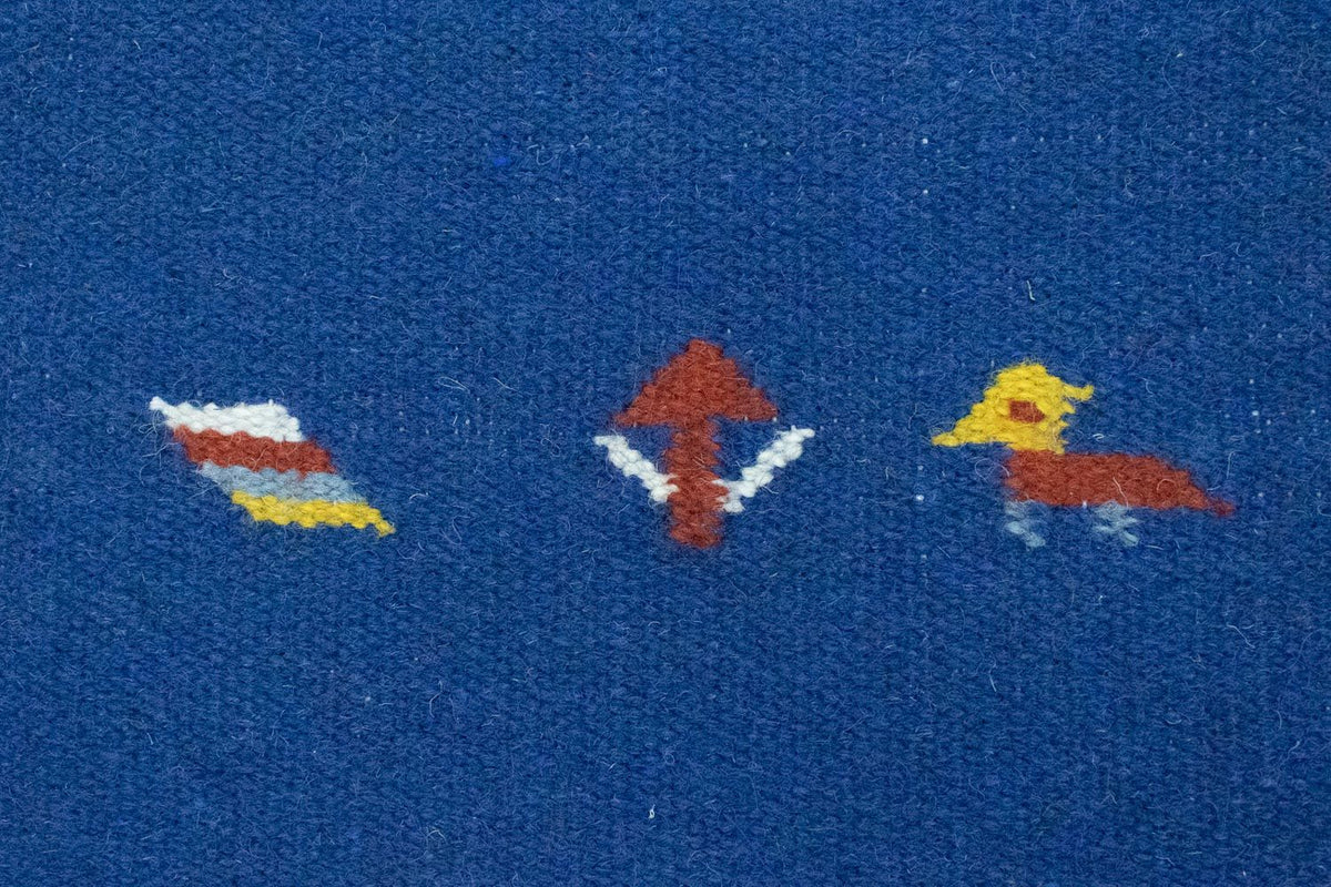 Dywan Kelim - modny - 180 x 120 cm - niebieski