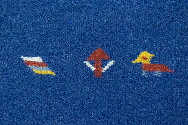 Dywan Kelim - modny - 180 x 120 cm - niebieski