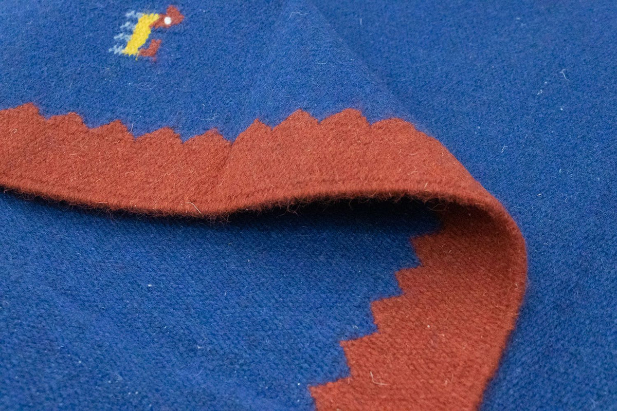 Dywan Kelim - modny - 180 x 120 cm - niebieski