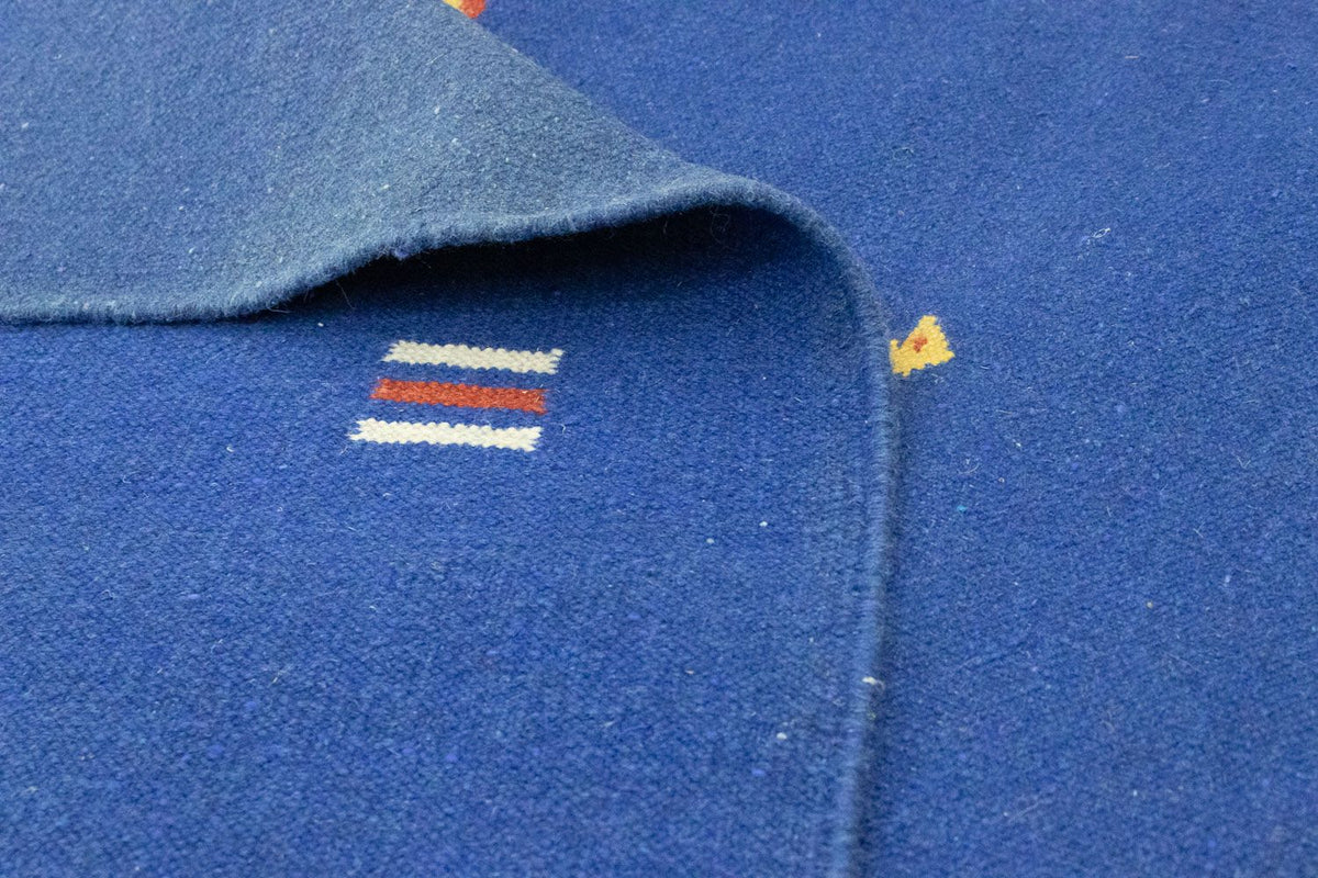 Dywan Kelim - modny - 300 x 200 cm - niebieski