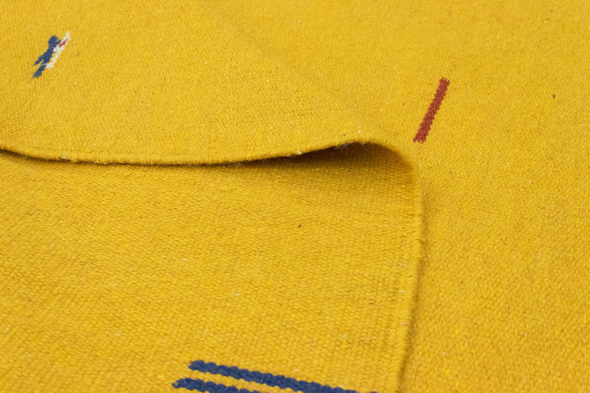 Dywan Kelim - modny - 180 x 120 cm - żółty