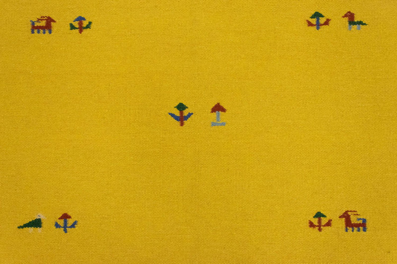 Dywan Kelim - modny - 180 x 120 cm - żółty