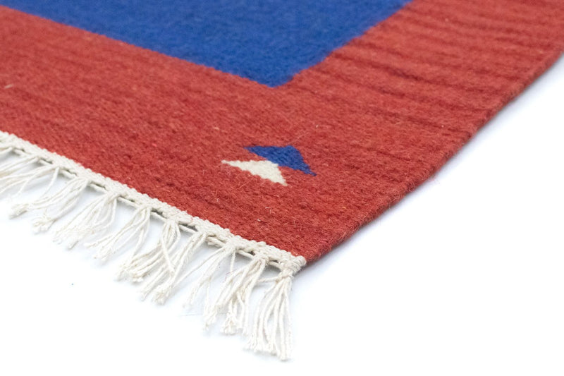 Dywan Kelim - modny - 180 x 120 cm - niebieski