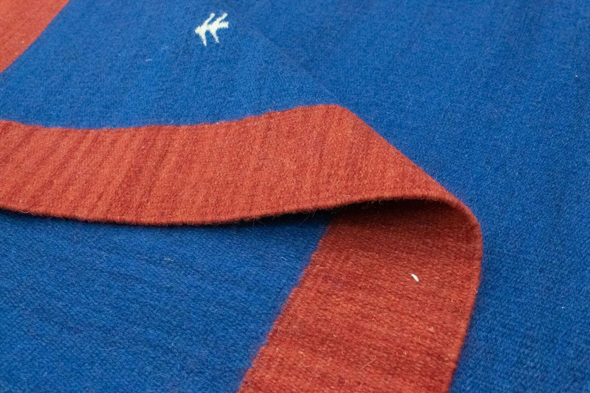 Dywan Kelim - modny - 180 x 120 cm - niebieski