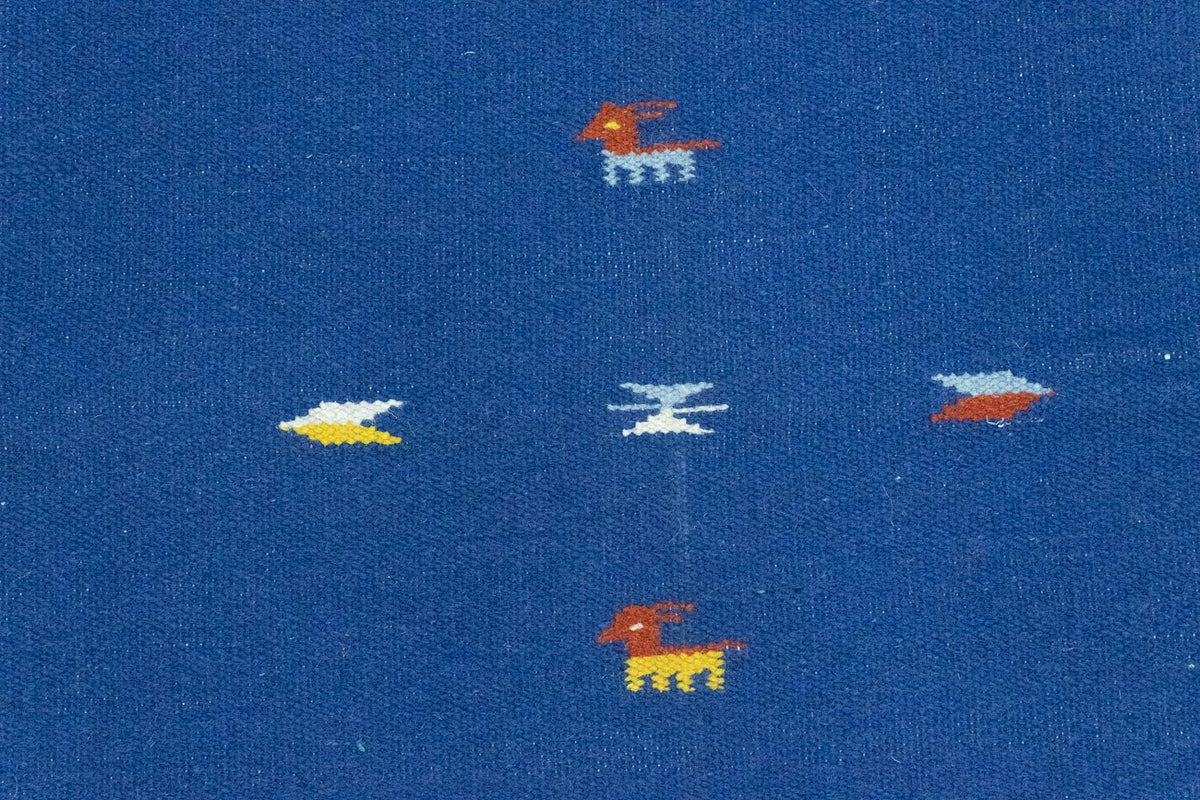 Dywan Kelim - modny - 180 x 120 cm - niebieski