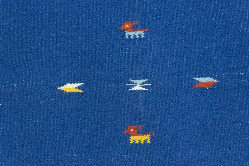 Dywan Kelim - modny - 180 x 120 cm - niebieski