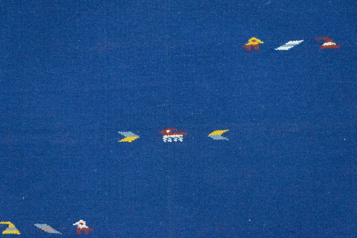 Dywan Kelim - modny - 180 x 120 cm - niebieski