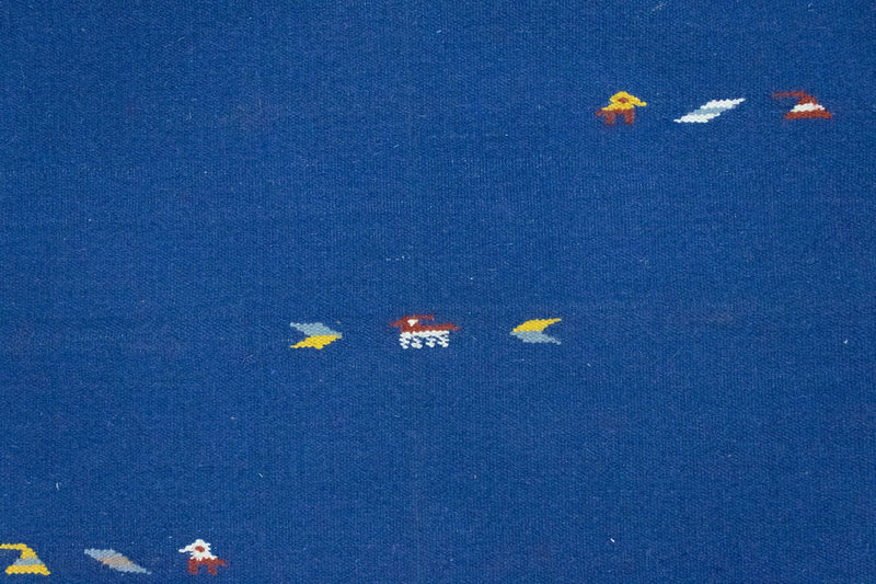 Dywan Kelim - modny - 180 x 120 cm - niebieski