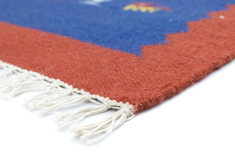 Dywan Kelim - modny - 180 x 120 cm - niebieski