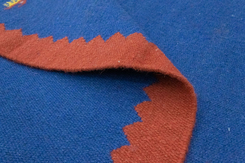 Dywan Kelim - modny - 180 x 120 cm - niebieski