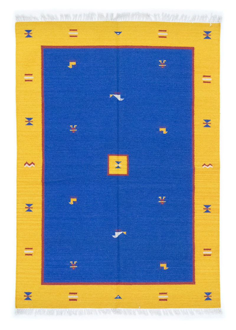 Dywan Kelim - modny - 200 x 140 cm - niebieski