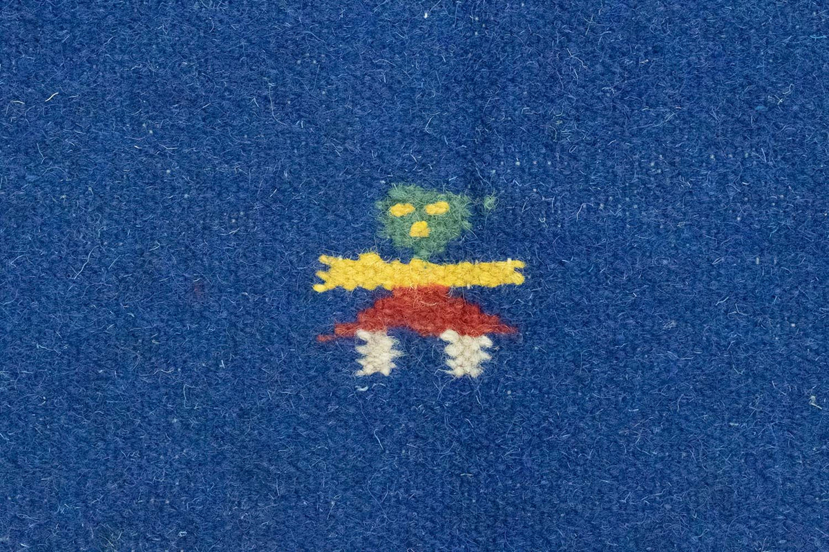 Dywan Kelim - modny - 200 x 140 cm - niebieski