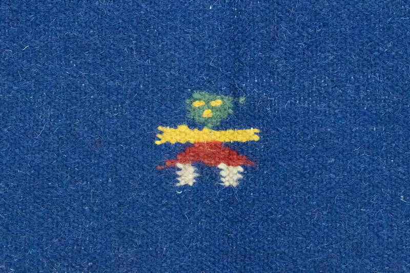 Dywan Kelim - modny - 200 x 140 cm - niebieski