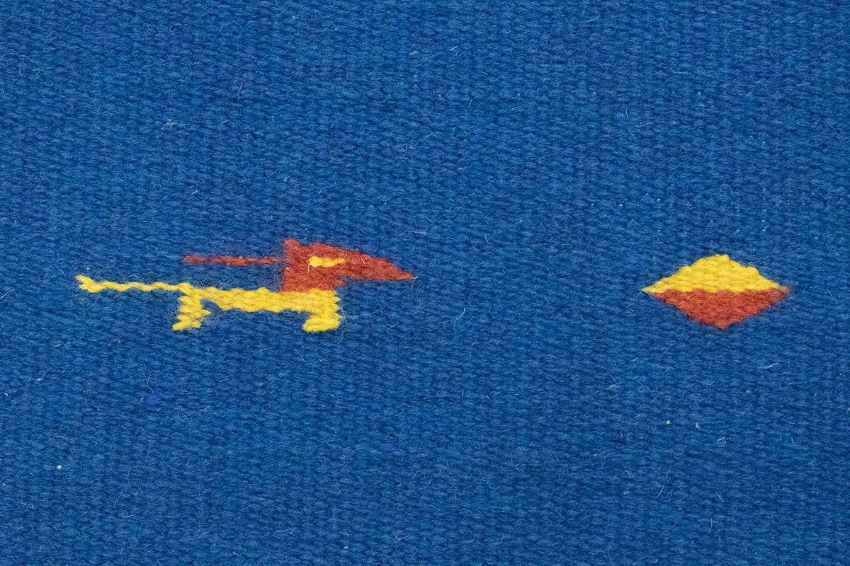 Dywan Kelim - modny - 200 x 140 cm - niebieski