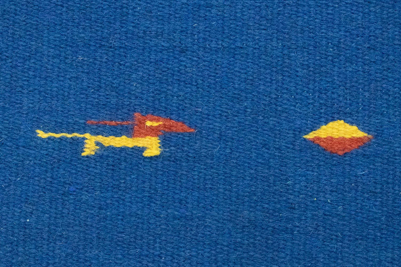 Dywan Kelim - modny - 200 x 140 cm - niebieski