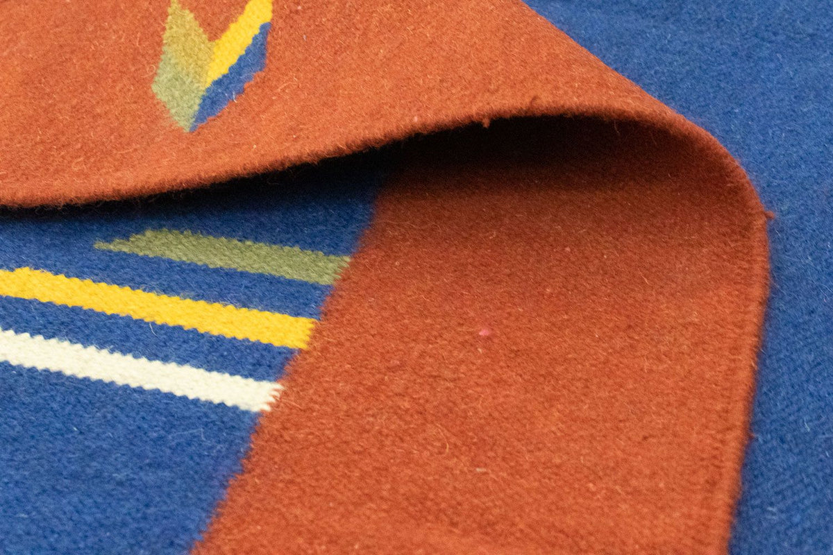 Dywan Kelim - modny - 300 x 200 cm - niebieski