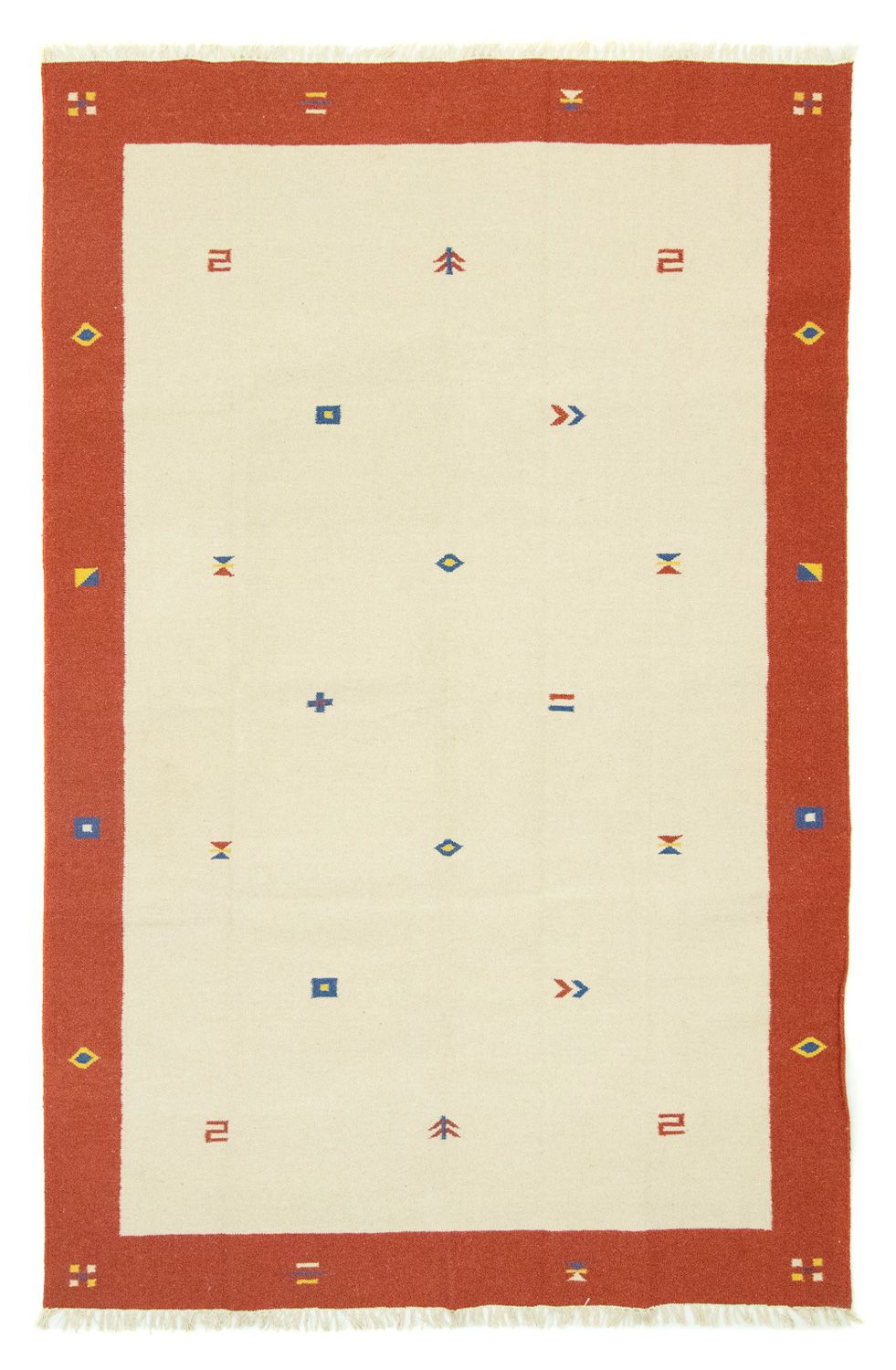 Dywan Kelim - modny - 300 x 200 cm - beżowy