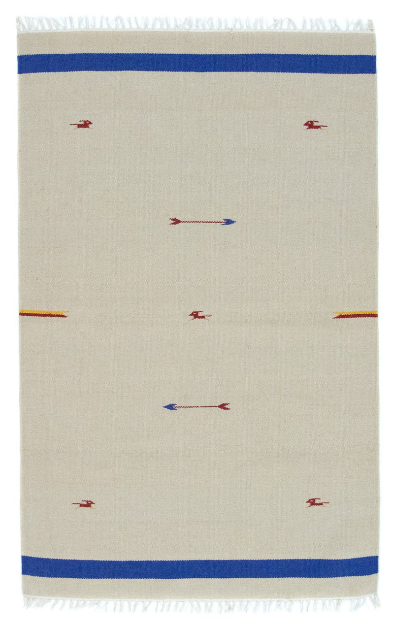 Dywan Kelim - modny - 180 x 120 cm - beżowy