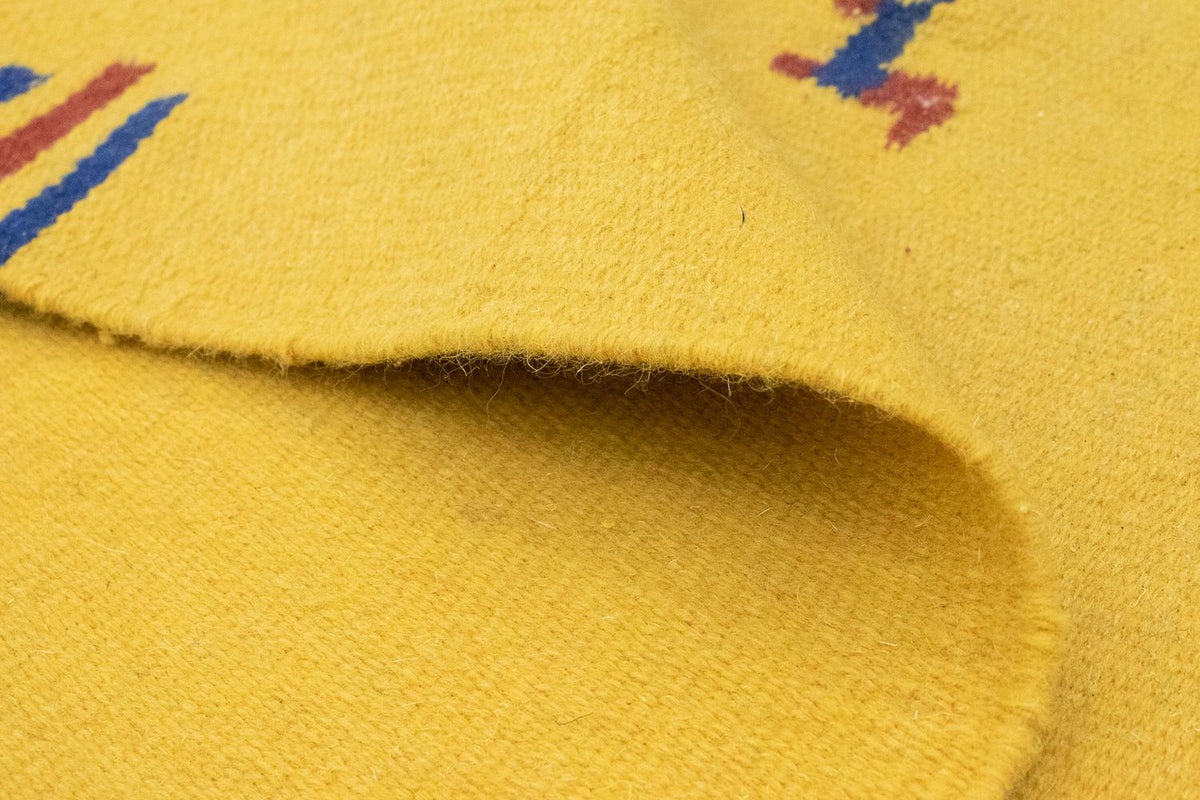 Dywan Kelim - modny - 200 x 140 cm - żółty