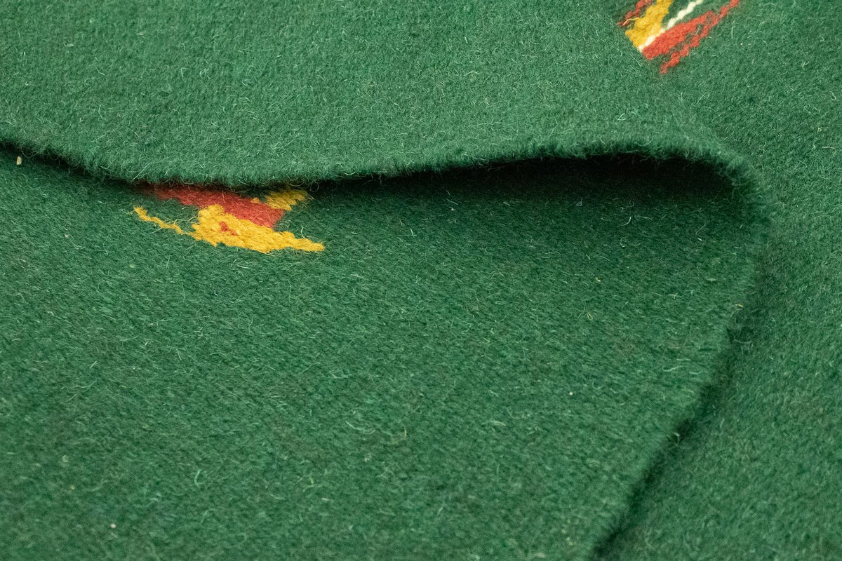 Dywan Kelim - modny - 180 x 120 cm - ciemna zieleń