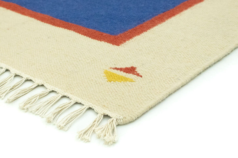 Dywan Kelim - modny - 180 x 120 cm - niebieski