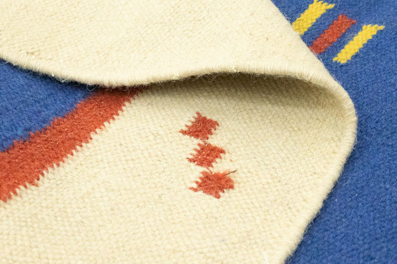 Dywan Kelim - modny - 180 x 120 cm - niebieski