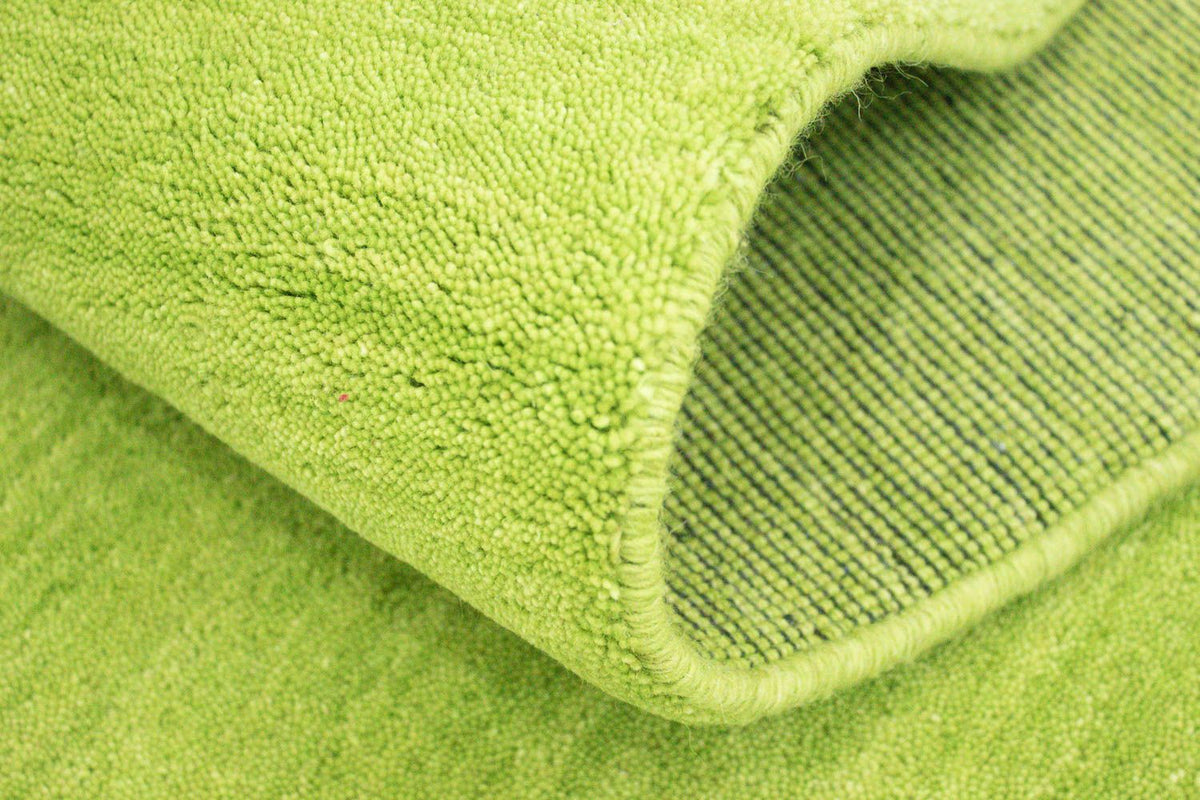 Biegacz Dywan Gabbeh - Indus - 400 x 80 cm - limonkowa zieleń