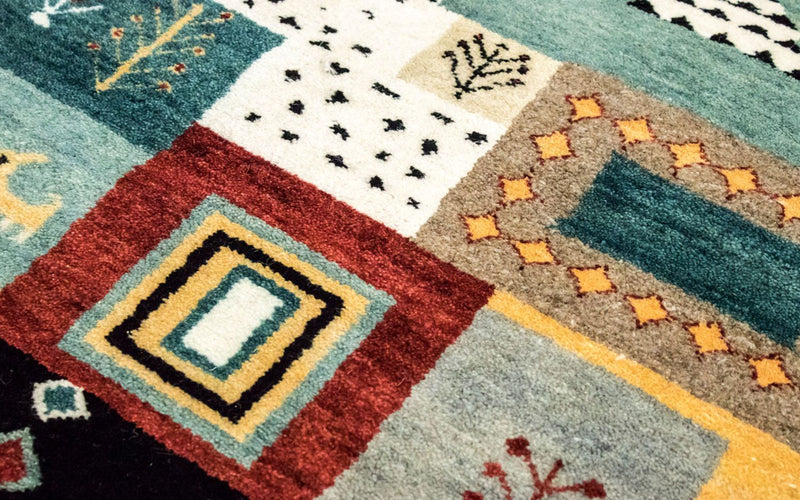 Dywan Gabbeh - Loribaft Perski - 198 x 150 cm - kolorowe