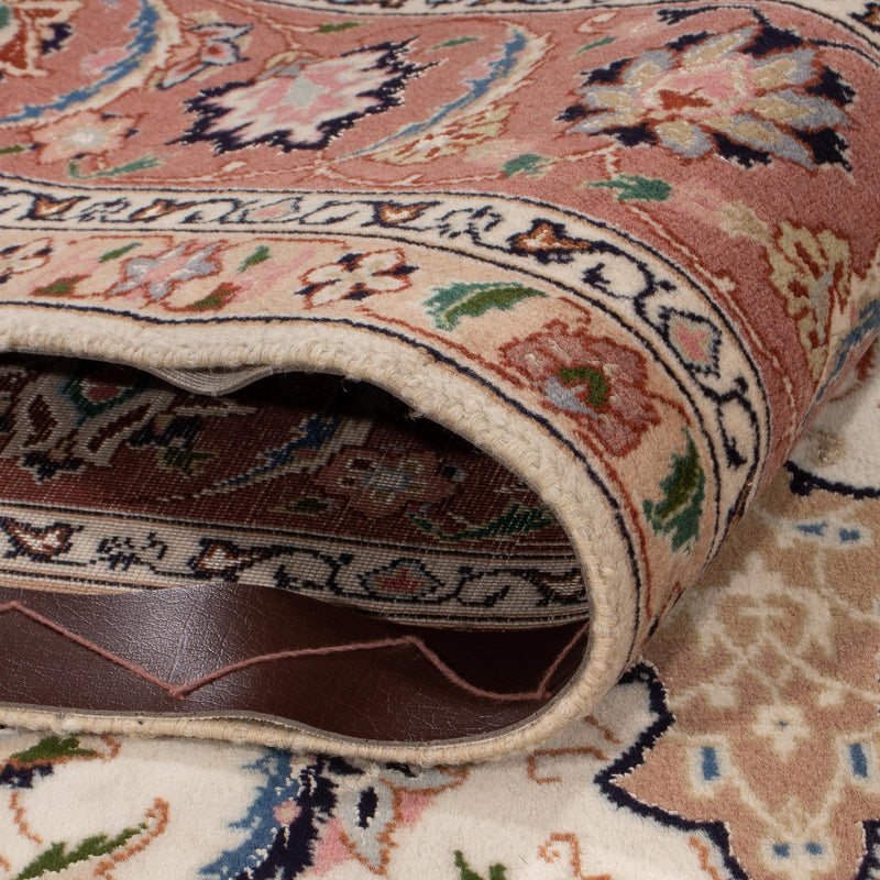 Dywan perski - Tabriz - Królewski - 214 x 149 cm - kremowy