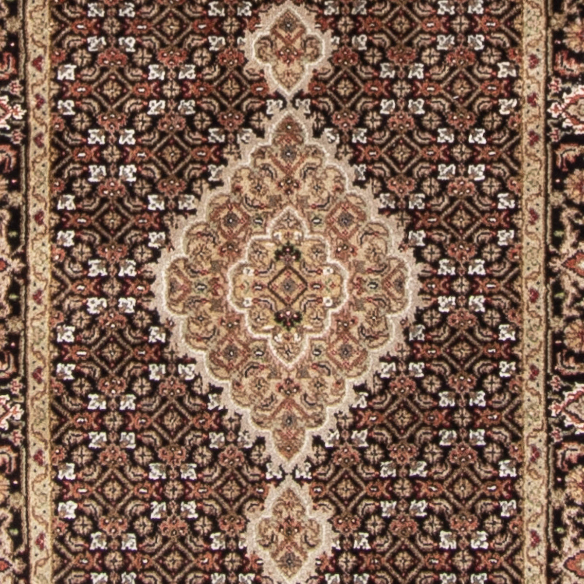 Biegacz Dywan orientalny - Tabriz - 372 x 81 cm - czarny
