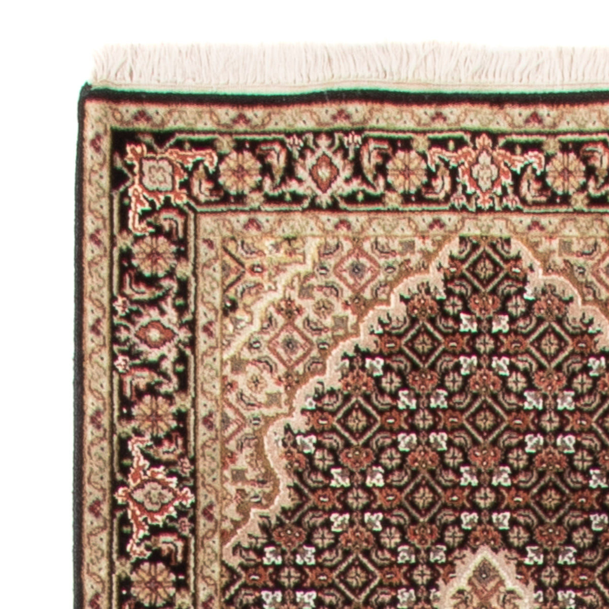 Biegacz Dywan orientalny - Tabriz - 372 x 81 cm - czarny