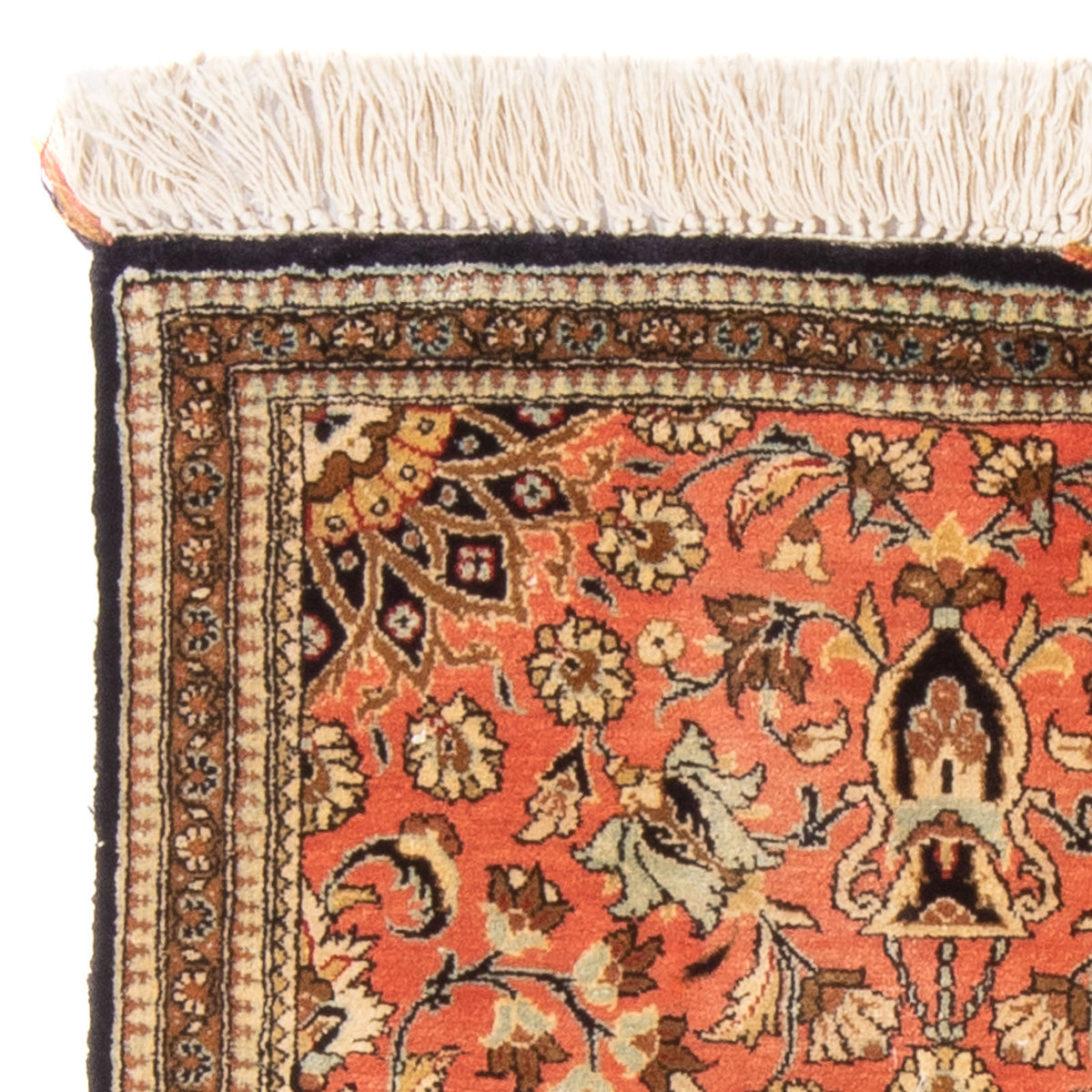 Jedwabny dywan - Ghom Silk - Premium - 80 x 60 cm - czerwony