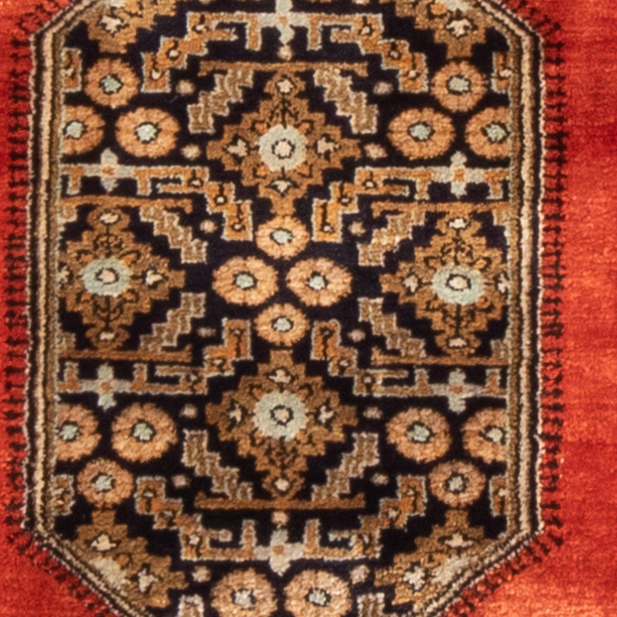 Jedwabny dywan - Ghom Silk - Premium - 77 x 56 cm - pomarańczowy