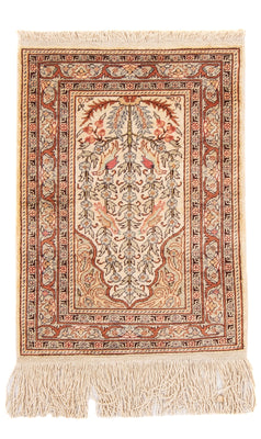 Orientalny dywan - Hereke - 58 x 39 cm - beżowy