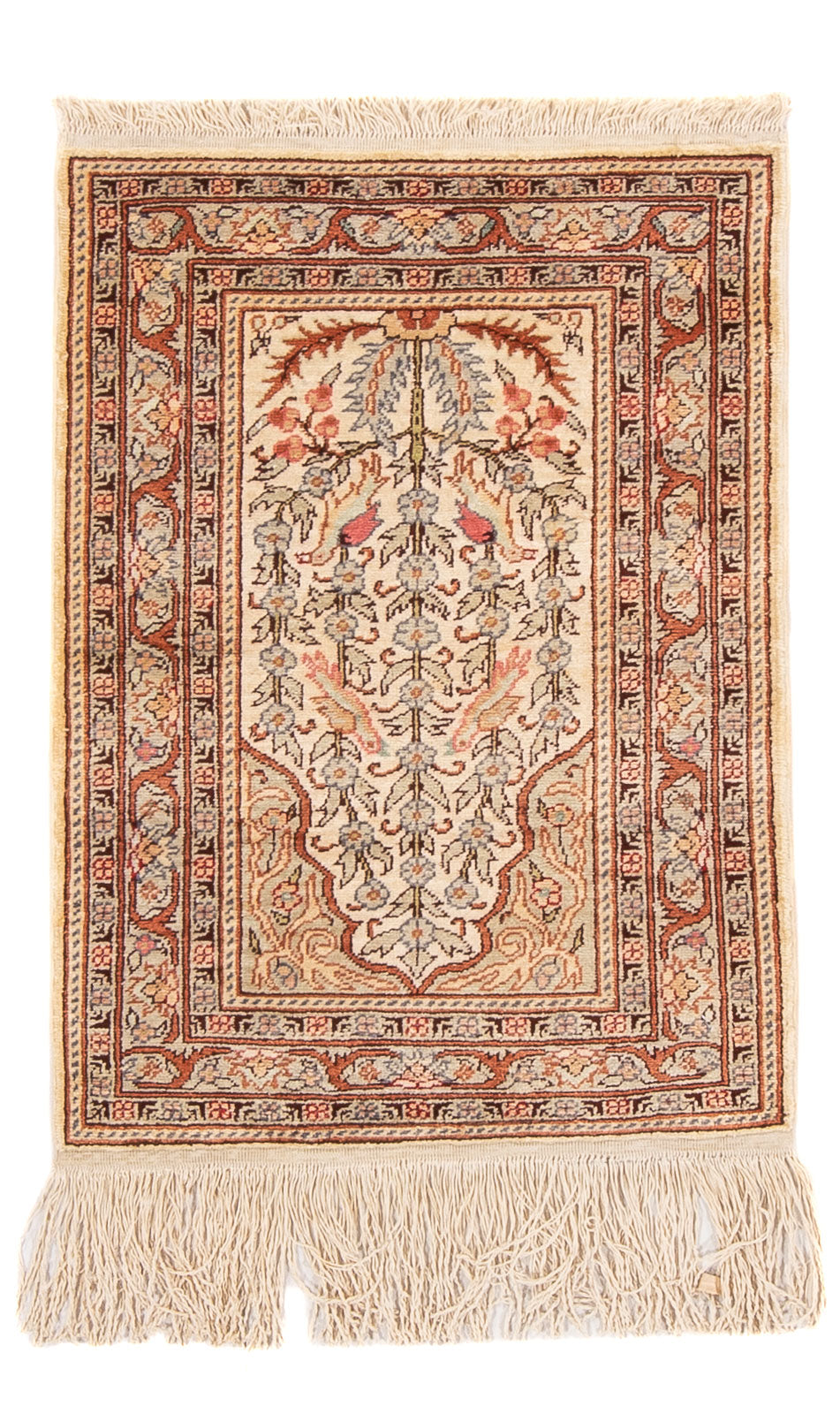 Orientalny dywan - Hereke - 58 x 39 cm - beżowy