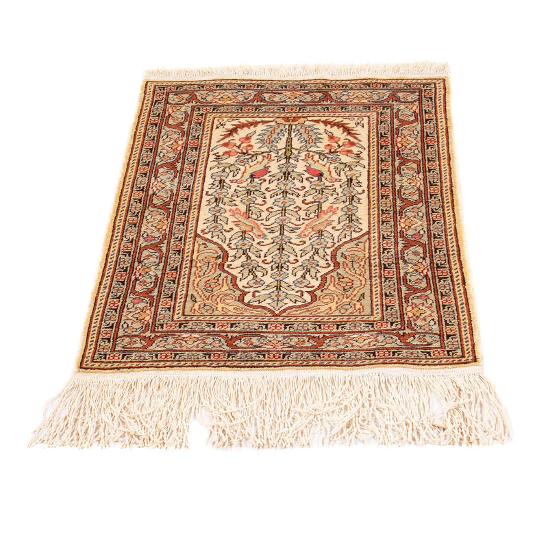 Orientalny dywan - Hereke - 58 x 39 cm - beżowy