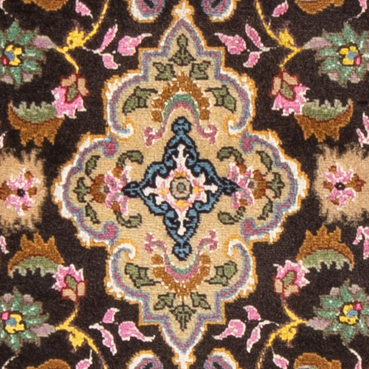 Dywan perski - Tabriz - Królewski owalny  - 68 x 48 cm - czarny