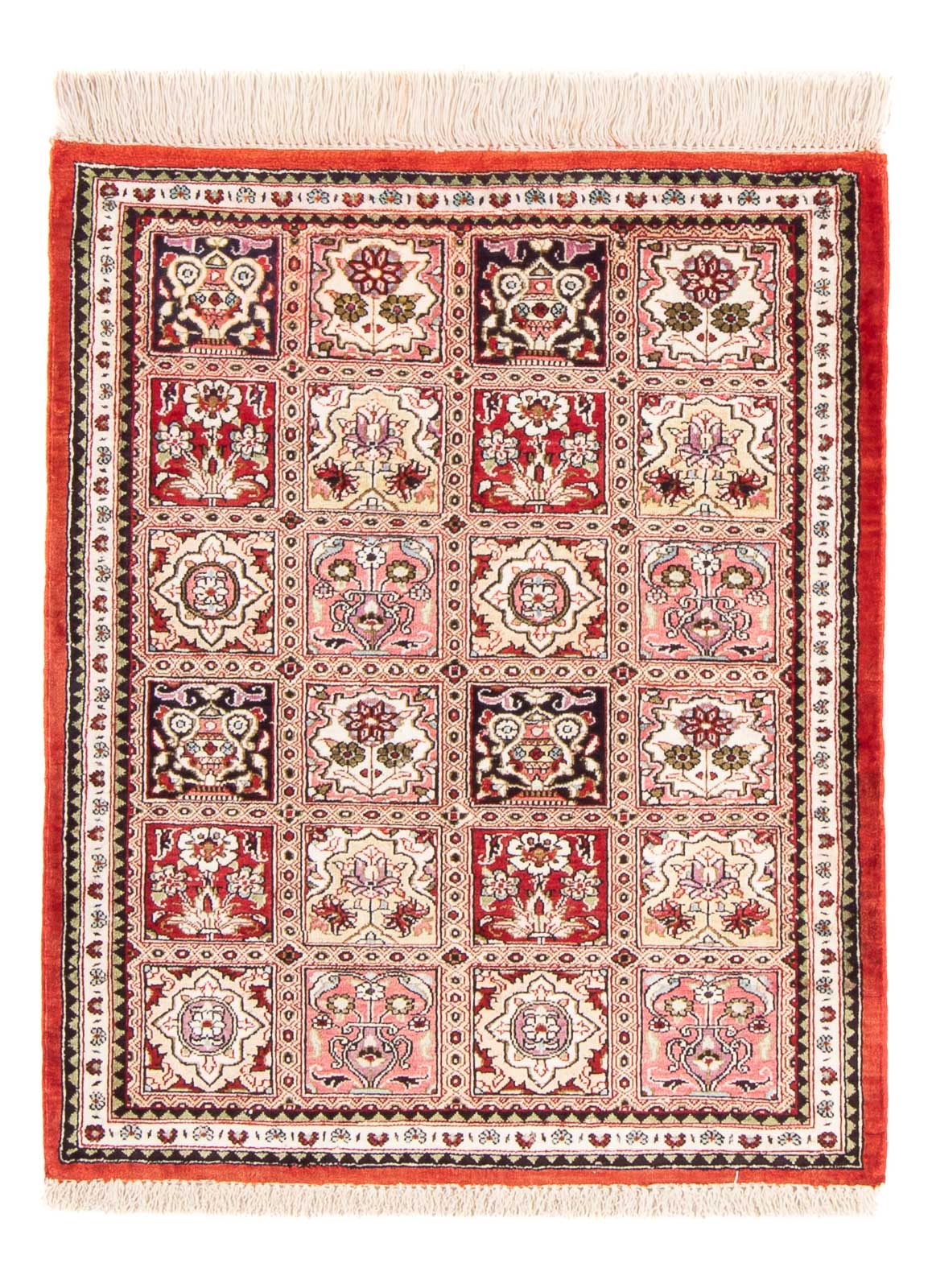 Jedwabny dywan - Ghom Silk - Premium - 71 x 58 cm - wielokolorowy