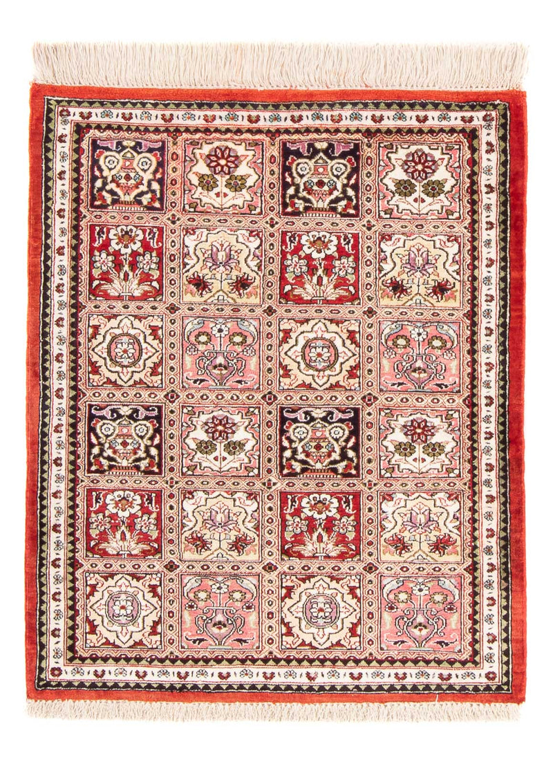 Jedwabny dywan - Ghom Silk - Premium - 71 x 58 cm - wielokolorowy