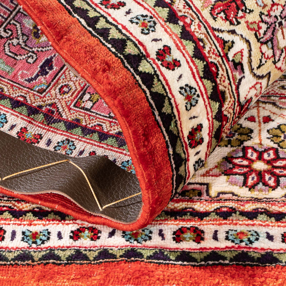 Jedwabny dywan - Ghom Silk - Premium - 71 x 58 cm - wielokolorowy