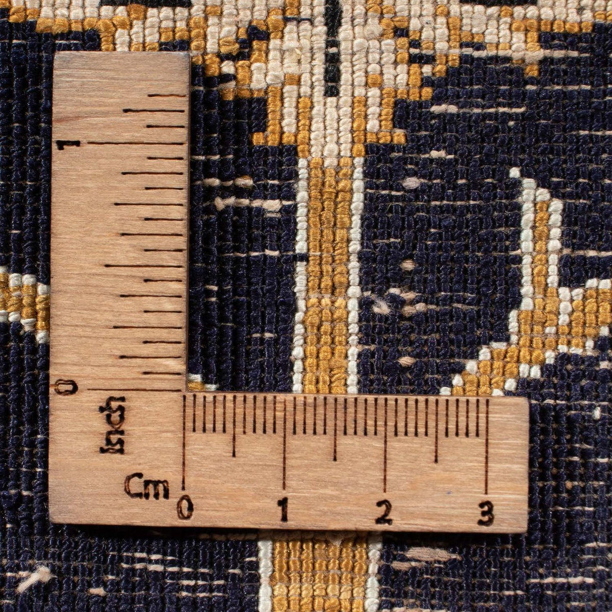 Jedwabny dywan - Ghom Silk - Premium - 72 x 57 cm - ciemnoniebieski